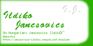 ildiko jancsovics business card